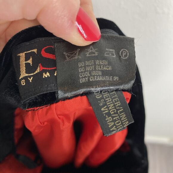 Vintage Escada Women’s Midi Skirt, Sz 40,‎ Black Velvet, Germany 80’s - Picture 6 of 9